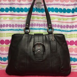 COACH SOHO EAST WEST LEATHER TOTE/SATCHEL BAG